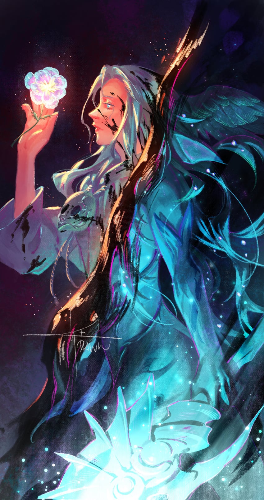 venat and hydaelyn (final fantasy and 1 more) drawn by dawn_lingchen
