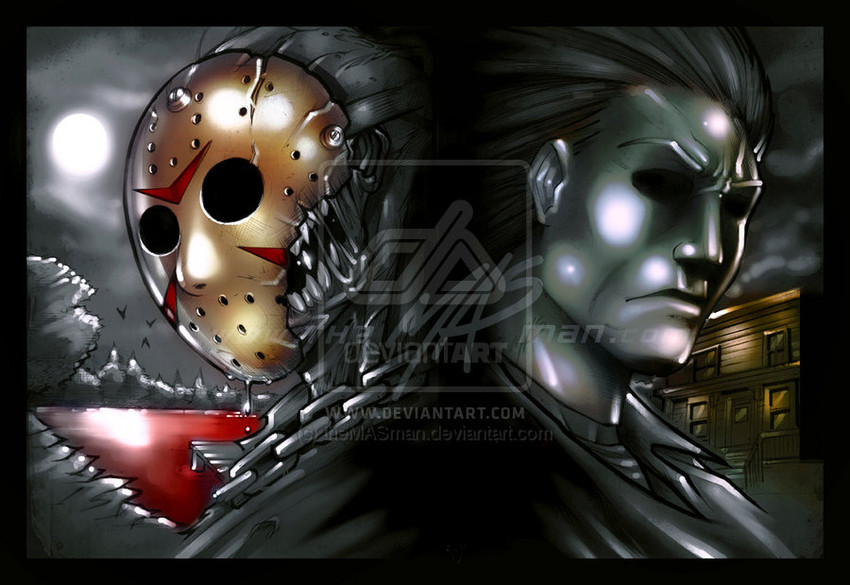 jason voorhees and michael myers (friday the 13th and 1 more) drawn by mas_(art-of-mas)