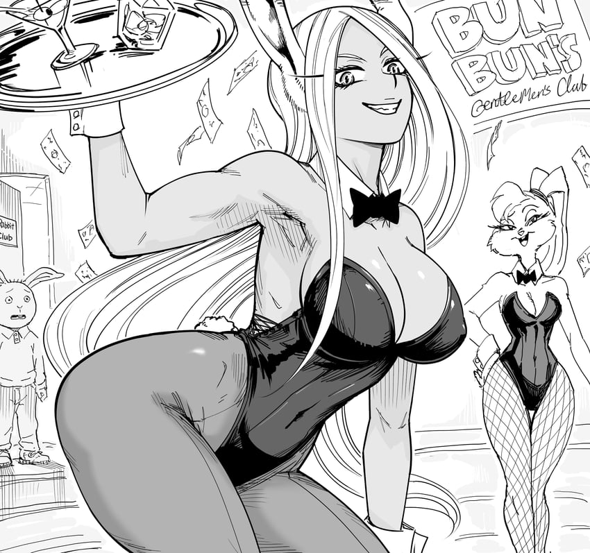 mirko, lola bunny, and buster baxter (boku no hero academia and 2 more) drawn by bb_(baalbuddy)