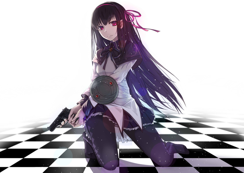 akemi homura (mahou shoujo madoka magica) drawn by mr.blackcat666