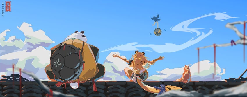ju fufu, pan yinhu, and hu wei (zenless zone zero) drawn by xu_li_loxy