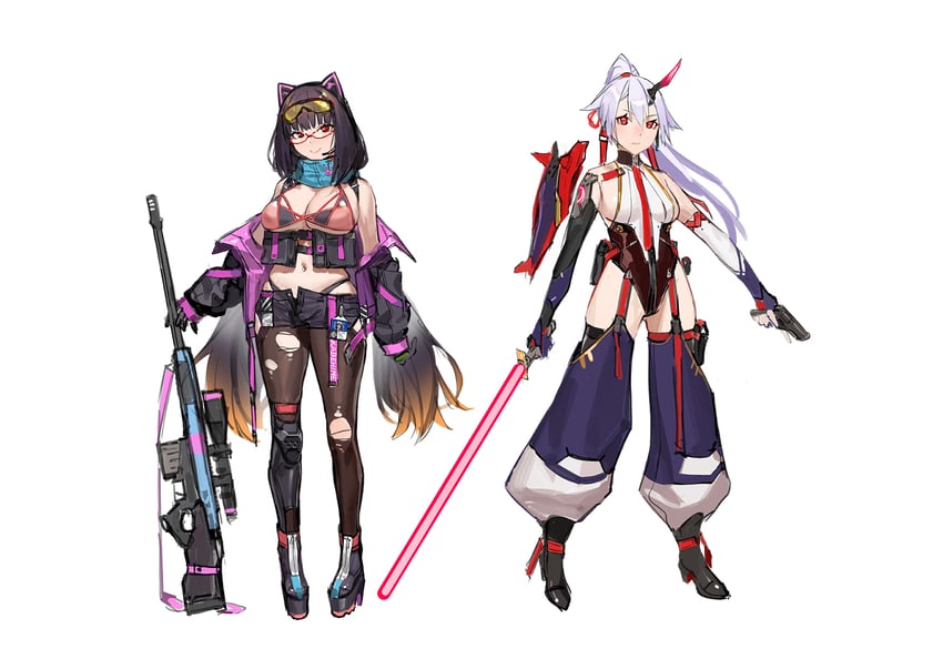 tomoe gozen and osakabehime (fate and 1 more) drawn by kare_huang