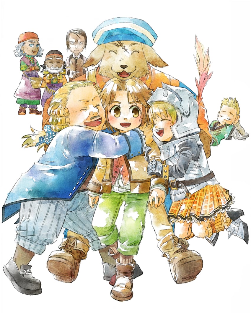 cecile, thomas, muto, martha, piccolo, and 1 more (gensou suikoden and 1 more) drawn by eggru