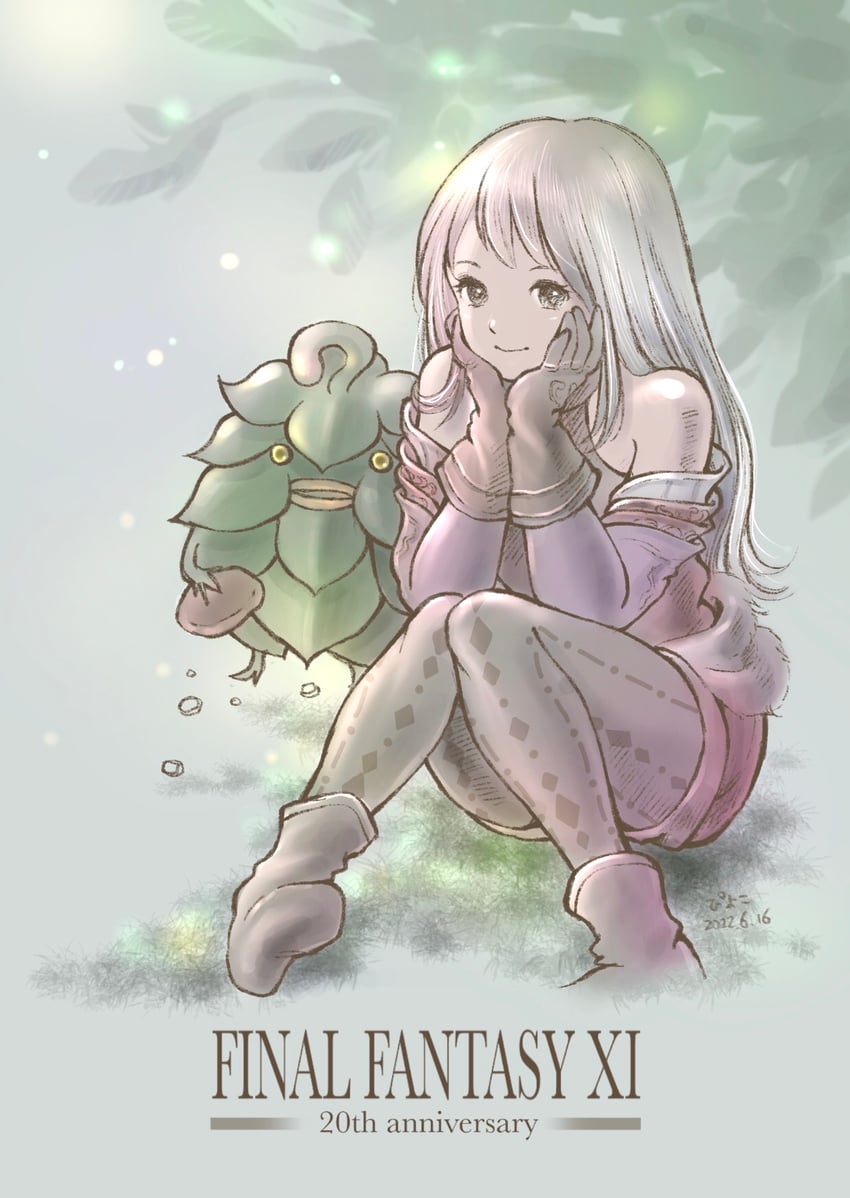 arciela v adoulin and leafkin (final fantasy and 1 more) drawn by piyoco