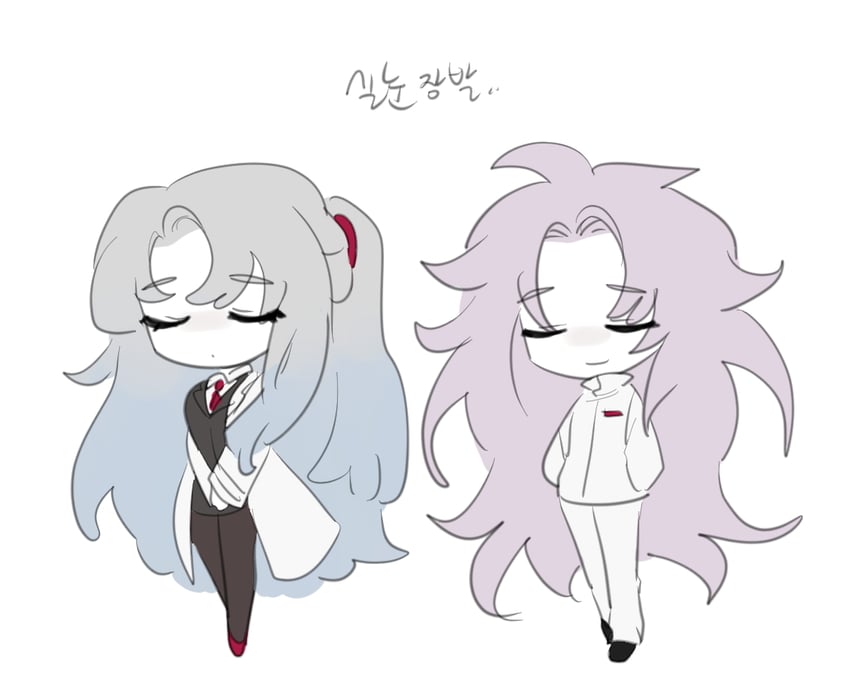 hatsutori hajime and angela (project moon and 2 more) drawn by nu_(qjqmfqjqmf02)