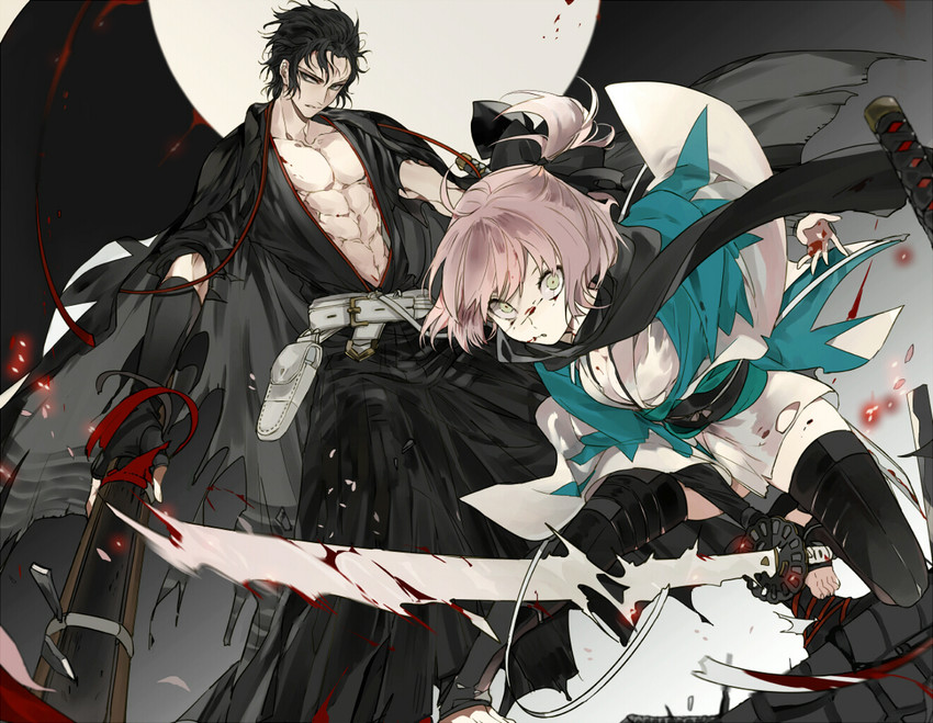 okita souji and hijikata toshizou (fate and 2 more) drawn by suou_(sdurorhr)