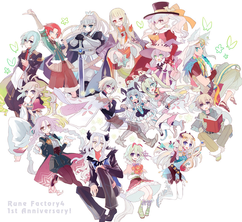 frey, dolce, kohaku, margaret, pico, and 10 more (rune factory and 1 more) drawn by hima_ki