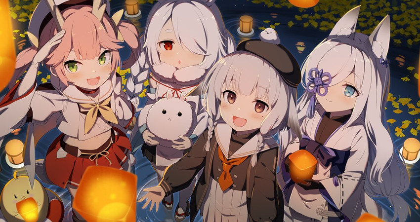 manjuu, kasumi, ryuujou, kazagumo, and shirayuki (azur lane) drawn by gotyou
