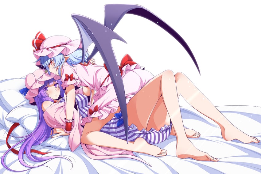 remilia scarlet and patchouli knowledge (touhou) drawn by eichi_yuu
