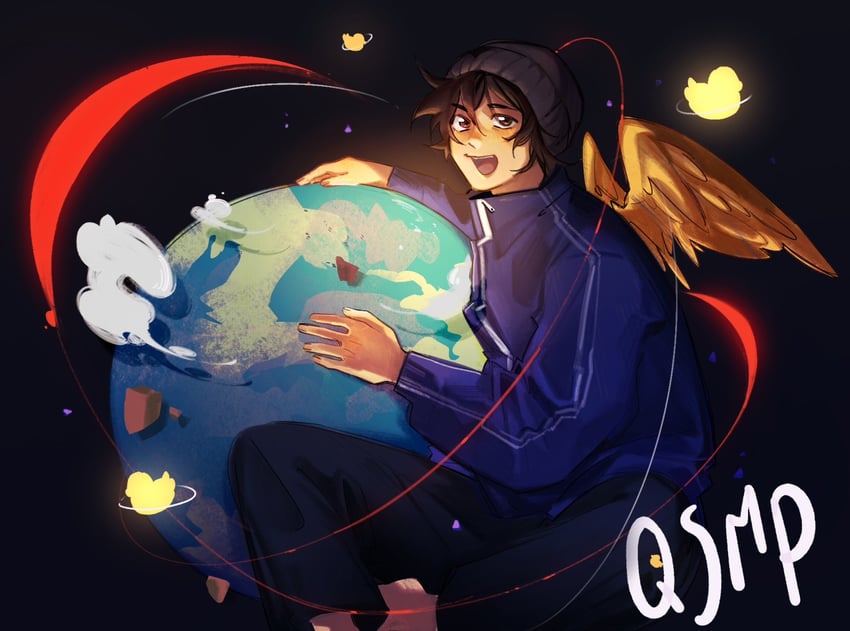 quackity (minecraft youtube and 1 more) drawn by ok_anzu