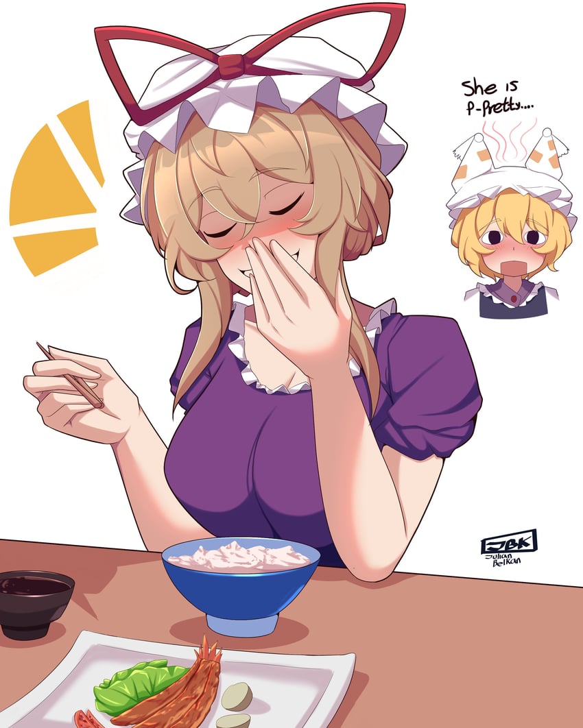 yakumo yukari and yakumo ran (touhou) drawn by julian_belkan