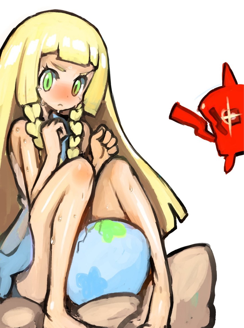 lillie, rotom, and rotom dex (pokemon and 1 more) drawn by dakusuta