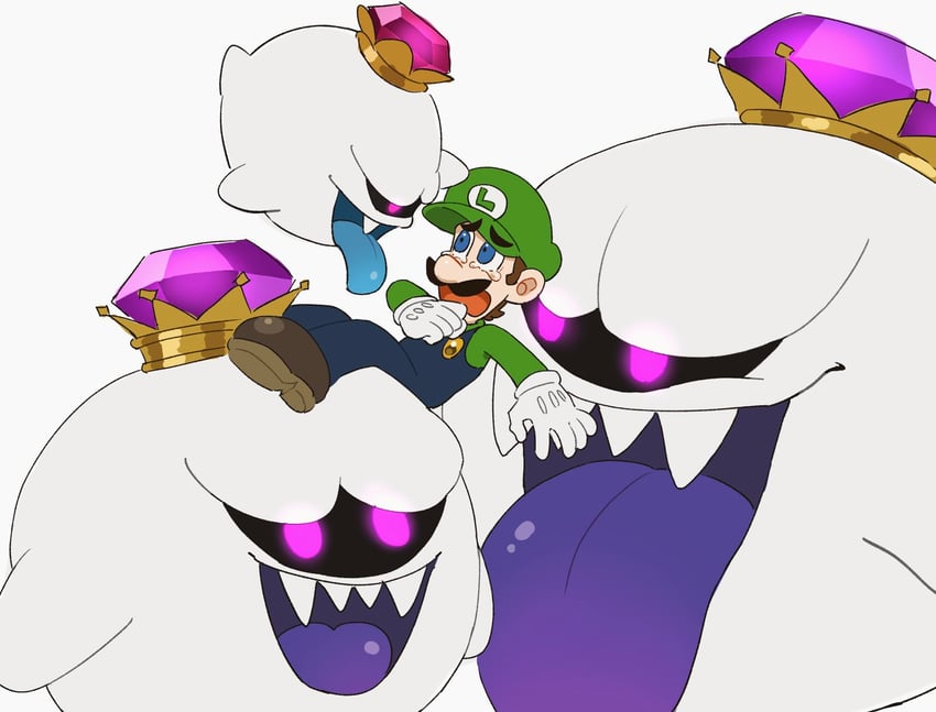 luigi and king boo (mario and 1 more) drawn by mimimi_(mimimim9999)