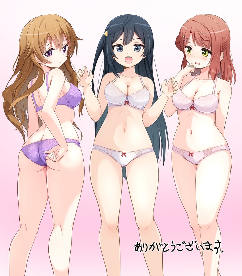 yuki setsuna, uehara ayumu, and konoe kanata (love live! and 1 more) drawn by mogura2009