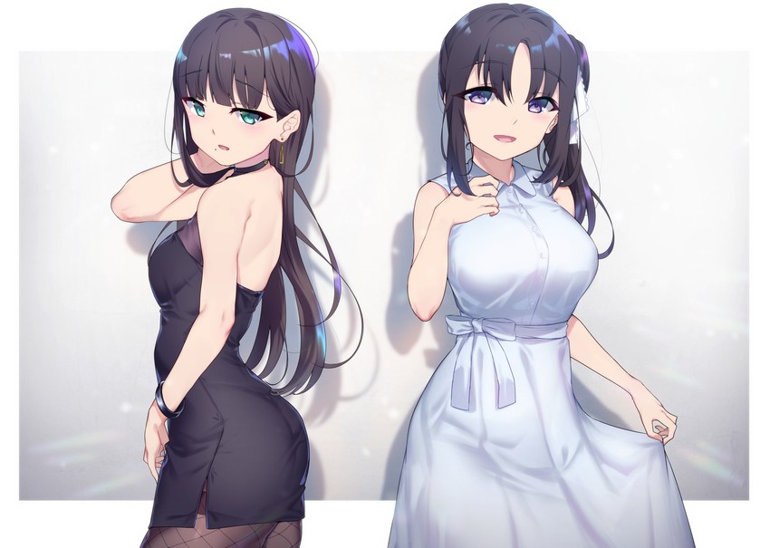kurosawa dia and kazuno sarah (love live! and 1 more) drawn by yamaori_(yamaorimon)