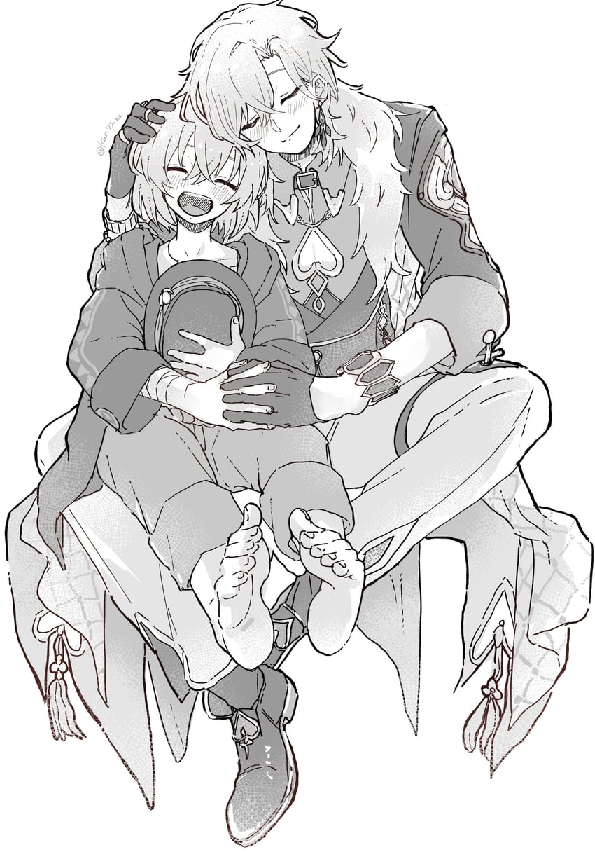 aventurine and kakavasha (honkai and 1 more) drawn by kan73_nk
