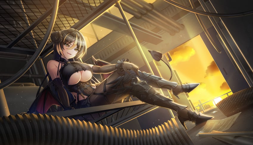 hindenburg and amadea wolfa (azur lane and 1 more) drawn by ootomo_takuji