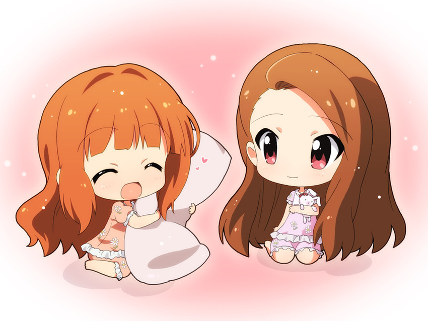 minase iori, takatsuki yayoi, and usa-chan (idolmaster) drawn by hahifuhe