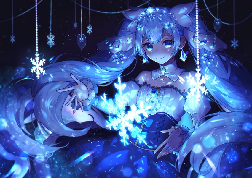hatsune miku and yuki miku (vocaloid) drawn by peta_(snc7)