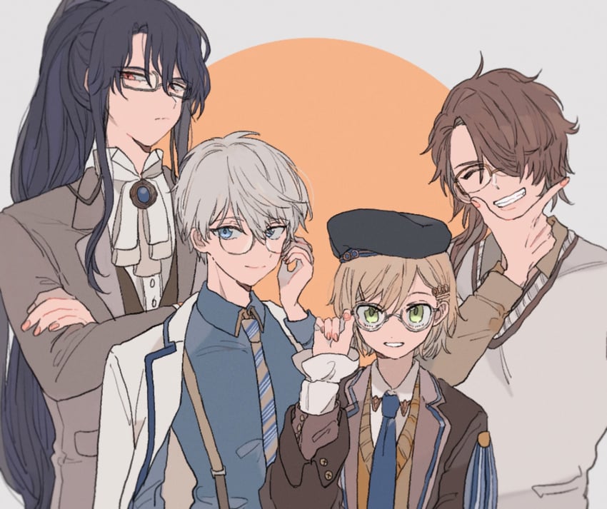 cain knightley, arthur grandwell, oz, and riquet (mahoutsukai no yakusoku) drawn by dppy_py