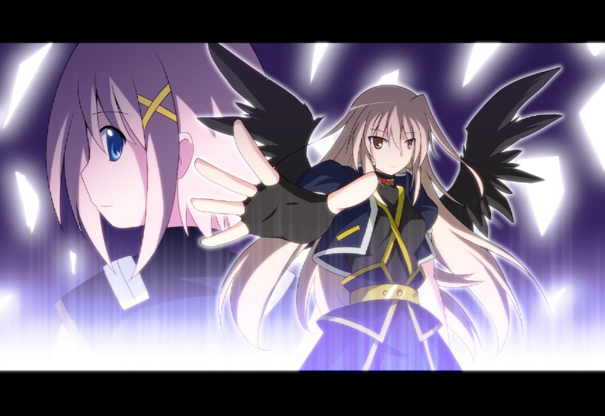 yagami hayate and reinforce (lyrical nanoha and 3 more) drawn by kirara-sakura
