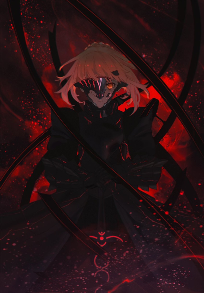 artoria pendragon and saber alter (fate and 2 more) drawn by nilzynox