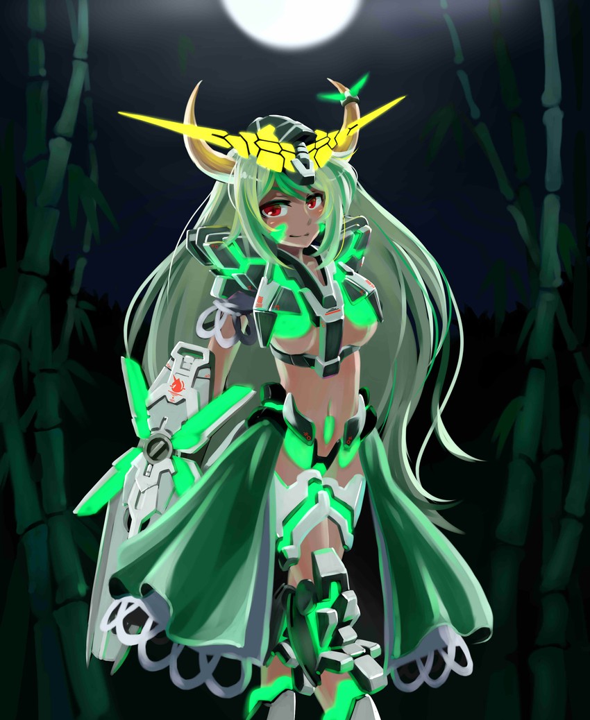kamishirasawa keine, ex-keine, and unicorn gundam (touhou and 2 more) drawn by nanaya777