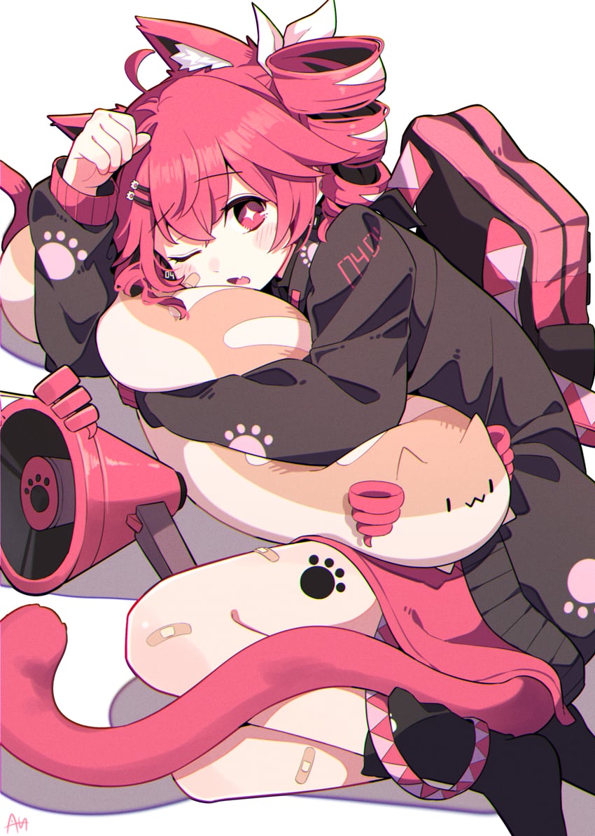 kasane teto and kasane neko (utau and 1 more) drawn by sato_(r017xts117)