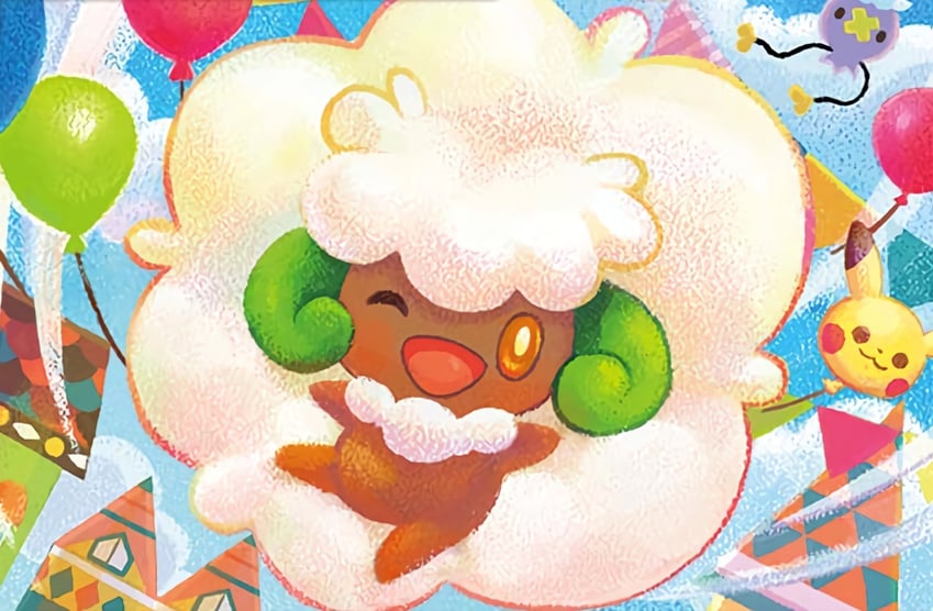 pikachu, drifloon, and whimsicott (pokemon and 1 more) drawn by shibuzoh