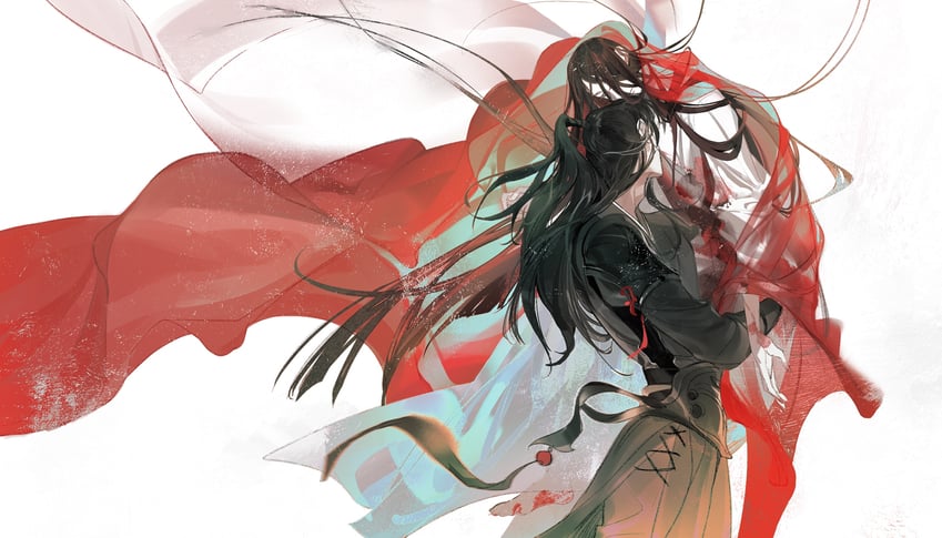 chu wanning and mo ran (erha he ta de bai mao shizun) drawn by nourfeiar