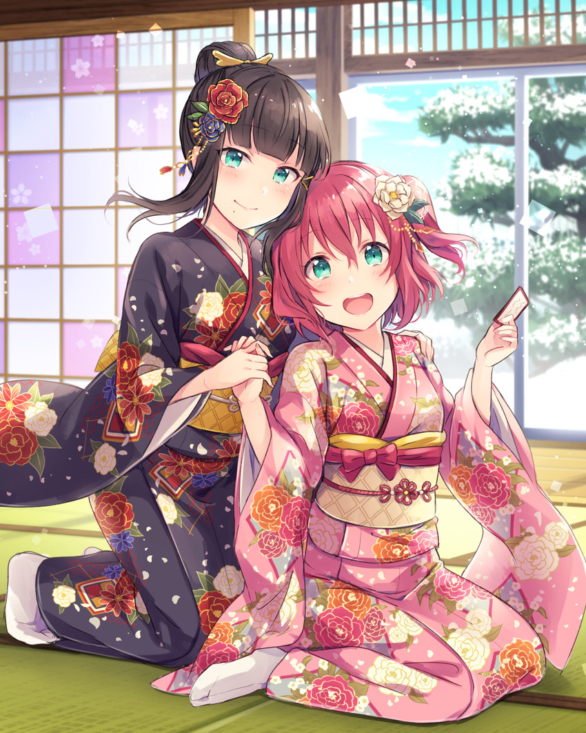 kurosawa dia and kurosawa ruby (love live! and 2 more) drawn by sakou_mochi