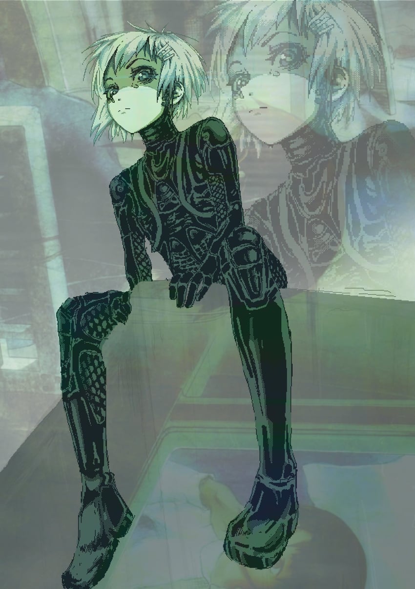 iwakura lain and marie (serial experiments lain and 1 more) drawn by radiarts