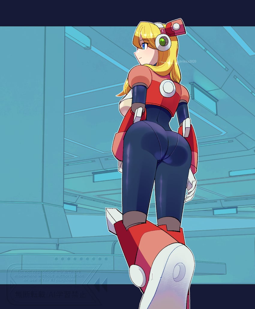 alia (mega man and 2 more) drawn by rikka_(user_hruv2435)