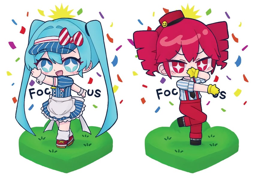 hatsune miku and kasane teto (vocaloid and 2 more) drawn by tsukimi_hana131