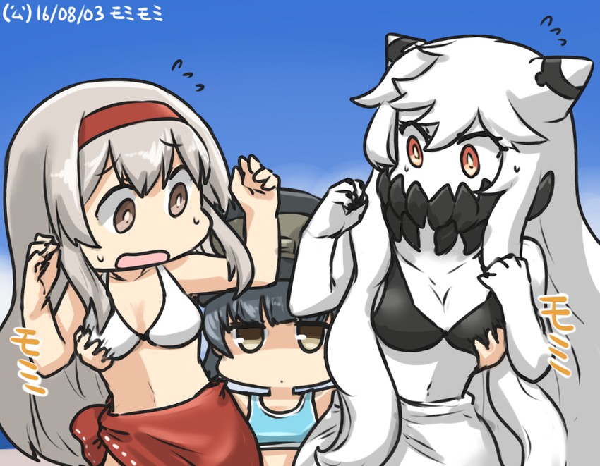shoukaku, arare, and midway princess (kantai collection) drawn by hamu_koutarou