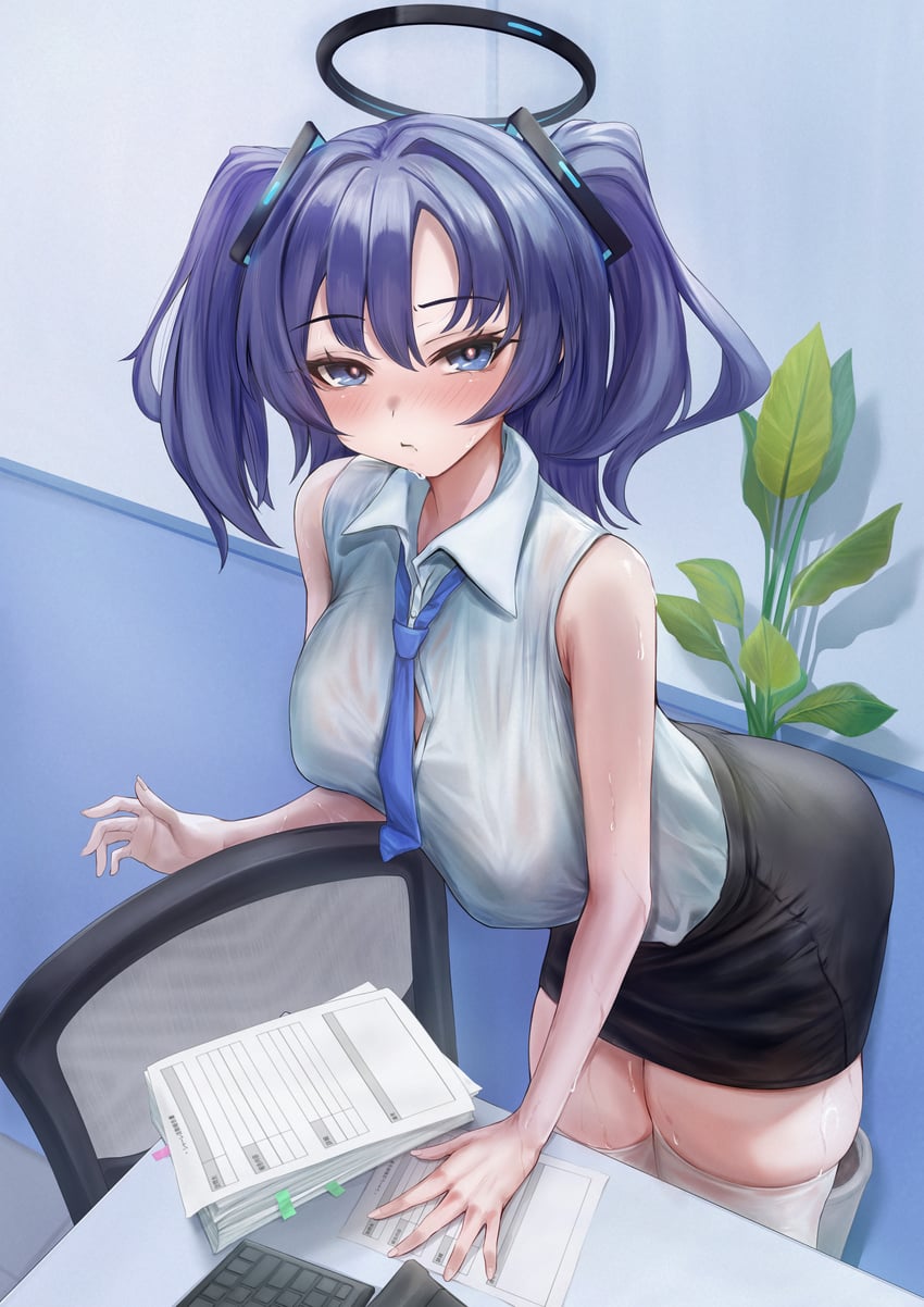 yuuka (blue archive) drawn by mori_morino2