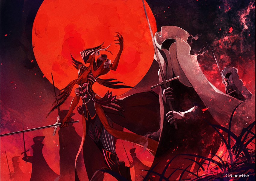 antonio salieri and the man in grey (fate and 1 more) drawn by sanshouuo