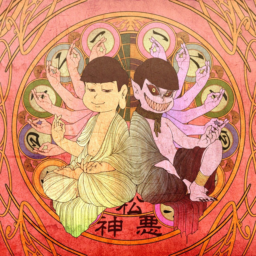 buddha, akumatsu, and kamimatsu (osomatsu and 1 more) drawn by dainamo