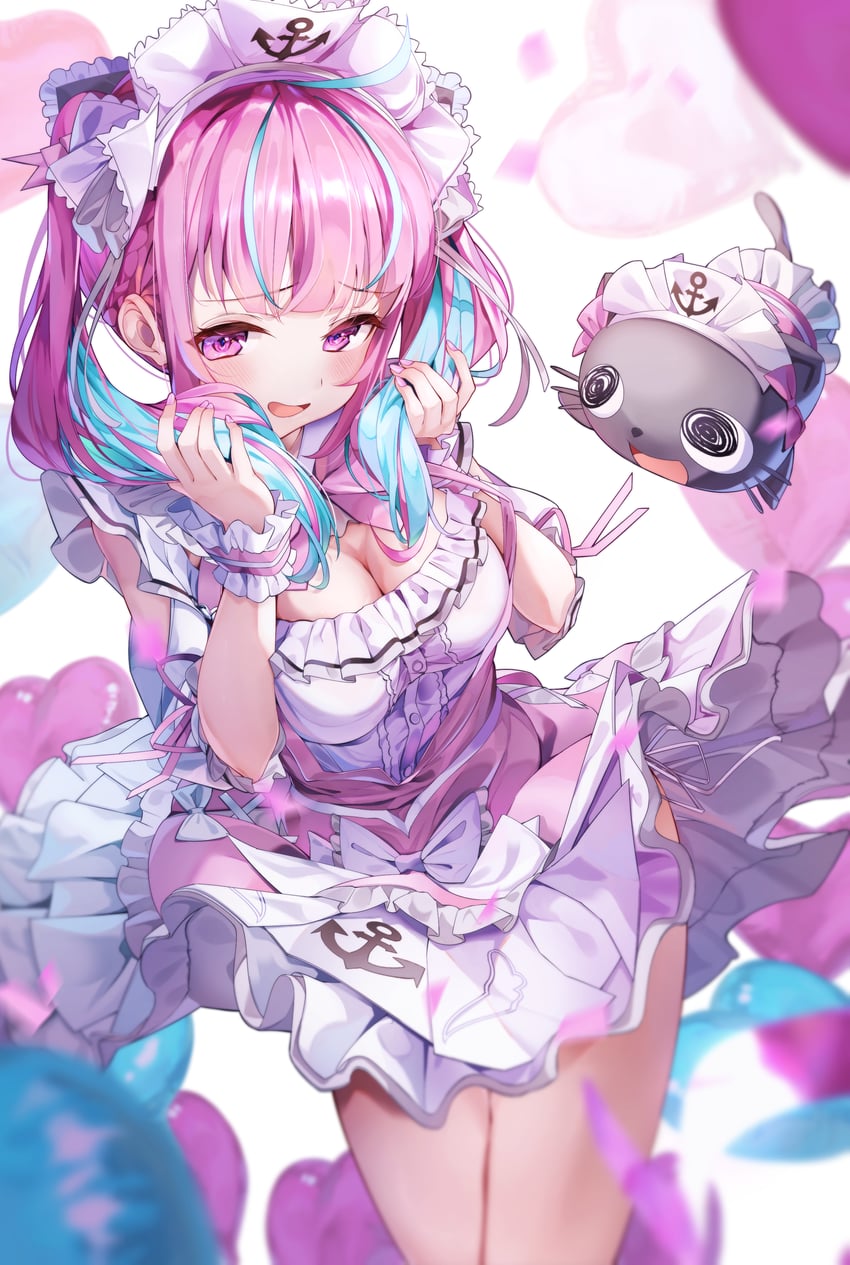 minato aqua and neko (hololive) drawn by fof_(fof_0016)