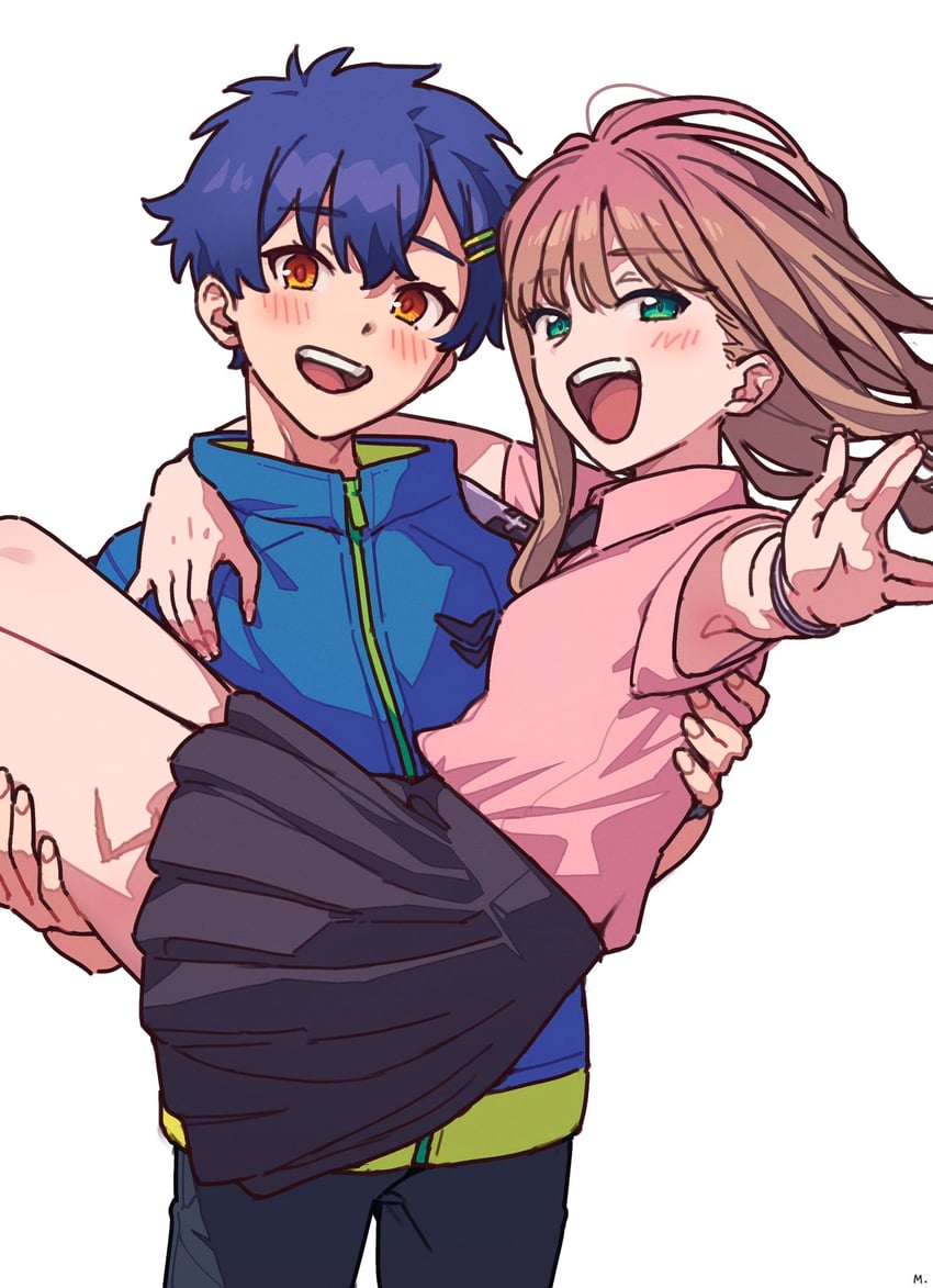minami yume and asanaka yomogi (gridman universe) drawn by mitsurugi_sugar