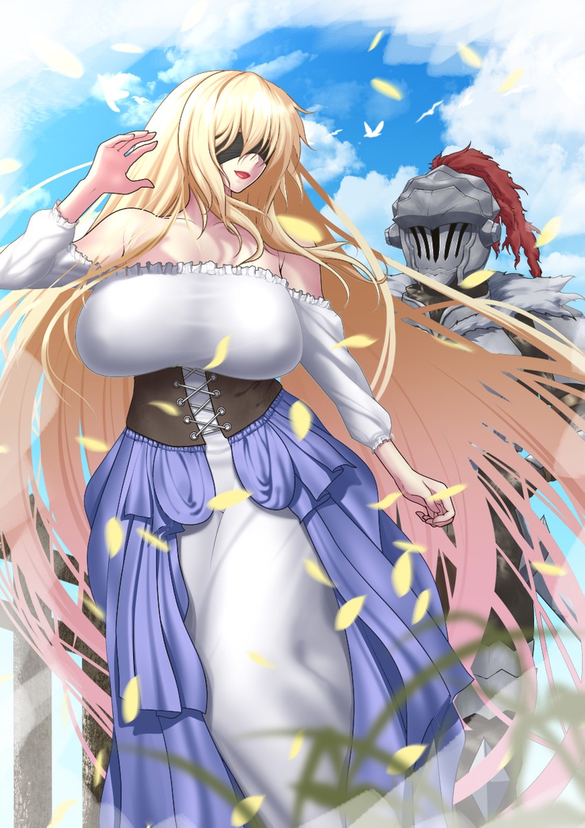 sword maiden and goblin slayer (goblin slayer!) drawn by hatsusora_sakuta