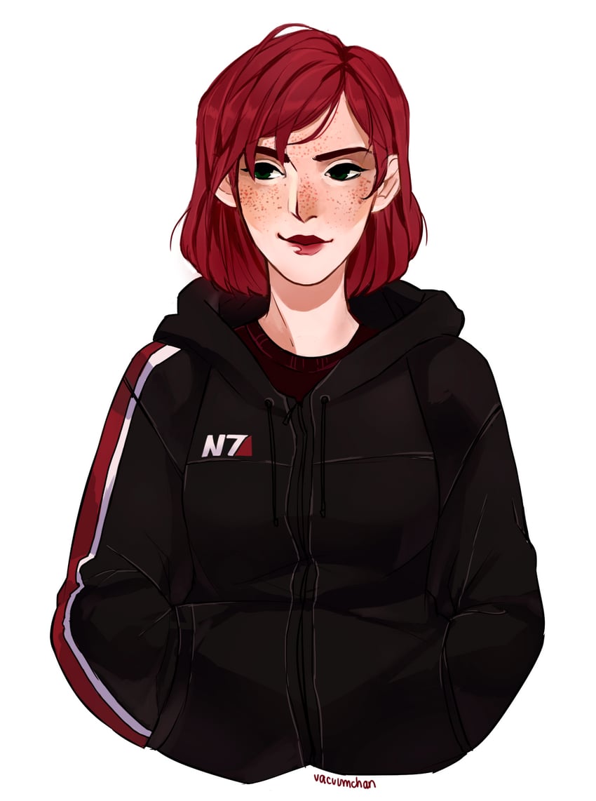 commander shepard (mass effect and 1 more) drawn by vacuumchan
