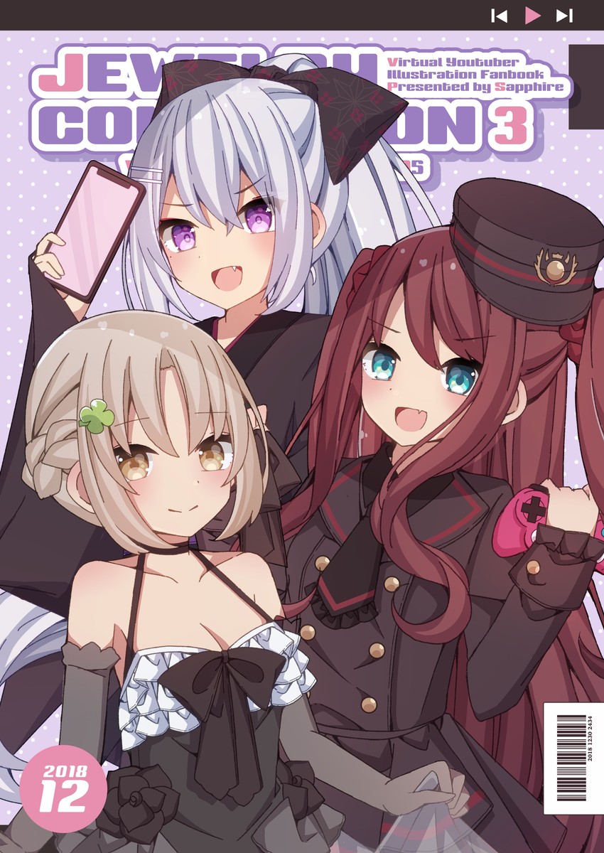higuchi kaede, sister claire, and akabane youko (nijisanji) drawn by sapphire_(sapphire25252)