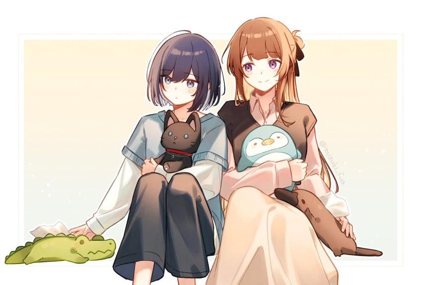 miyagi shiori and sendai hazuki (shuuniichido classmate wo kau hanashi) drawn by mizuki_fua