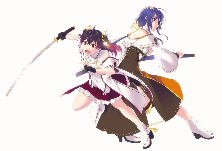 asakura mihono and setouchi chie (toji no miko) drawn by imotaberu