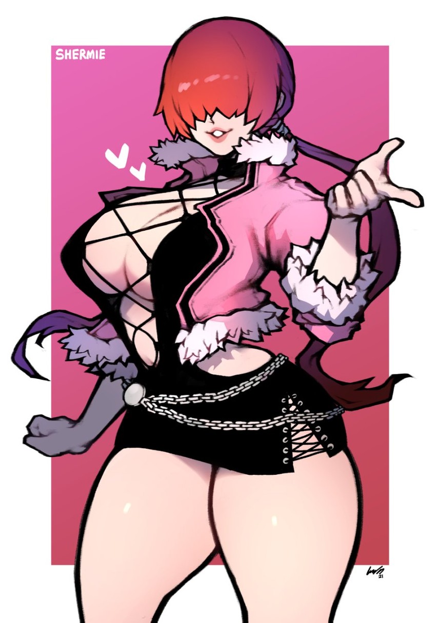 shermie (the king of fighters and 1 more) drawn by ginseng_(xin)
