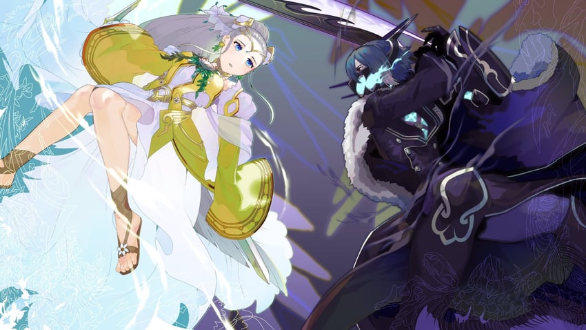 eir and lif (fire emblem and 1 more) drawn by ikura_(downdexp)