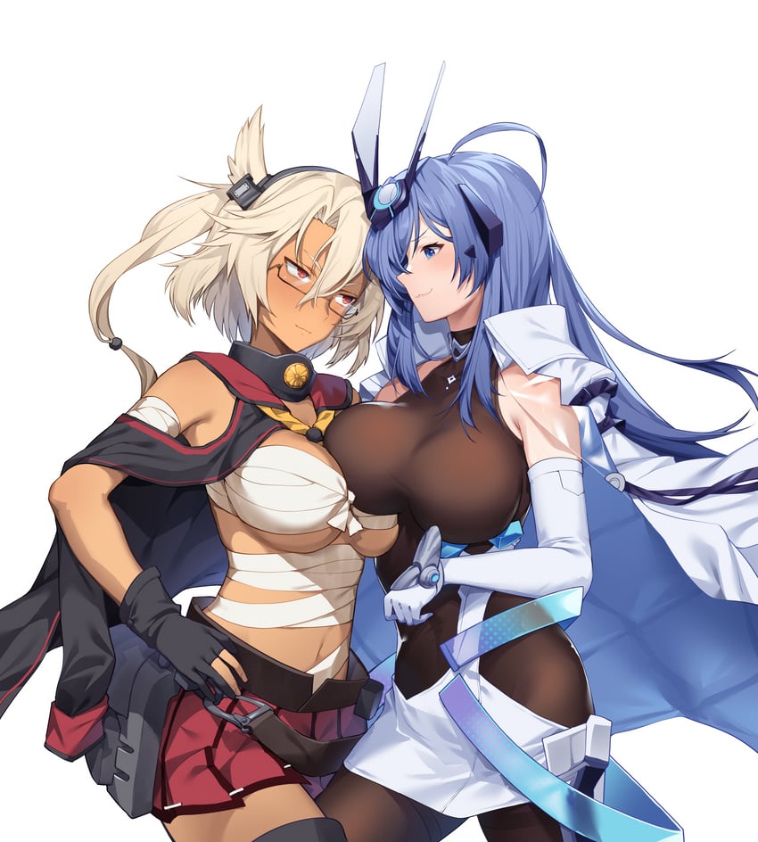 musashi and new jersey (kantai collection and 1 more) drawn by shinidei