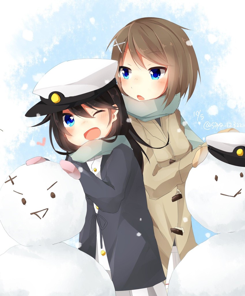 female admiral and maya (kantai collection) drawn by satou_saya