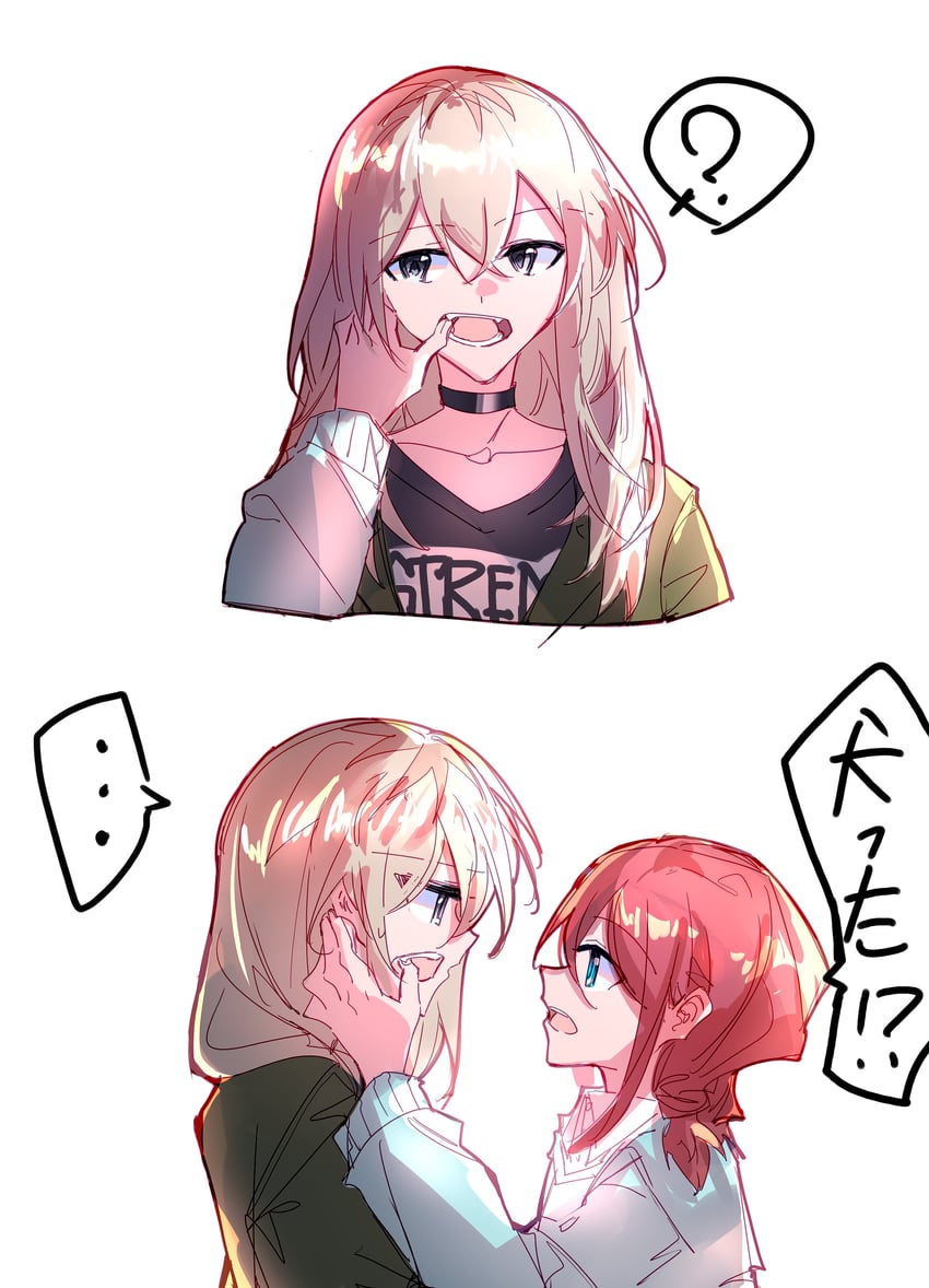 iseri nina and kawaragi momoka (girls band cry) drawn by hibioes